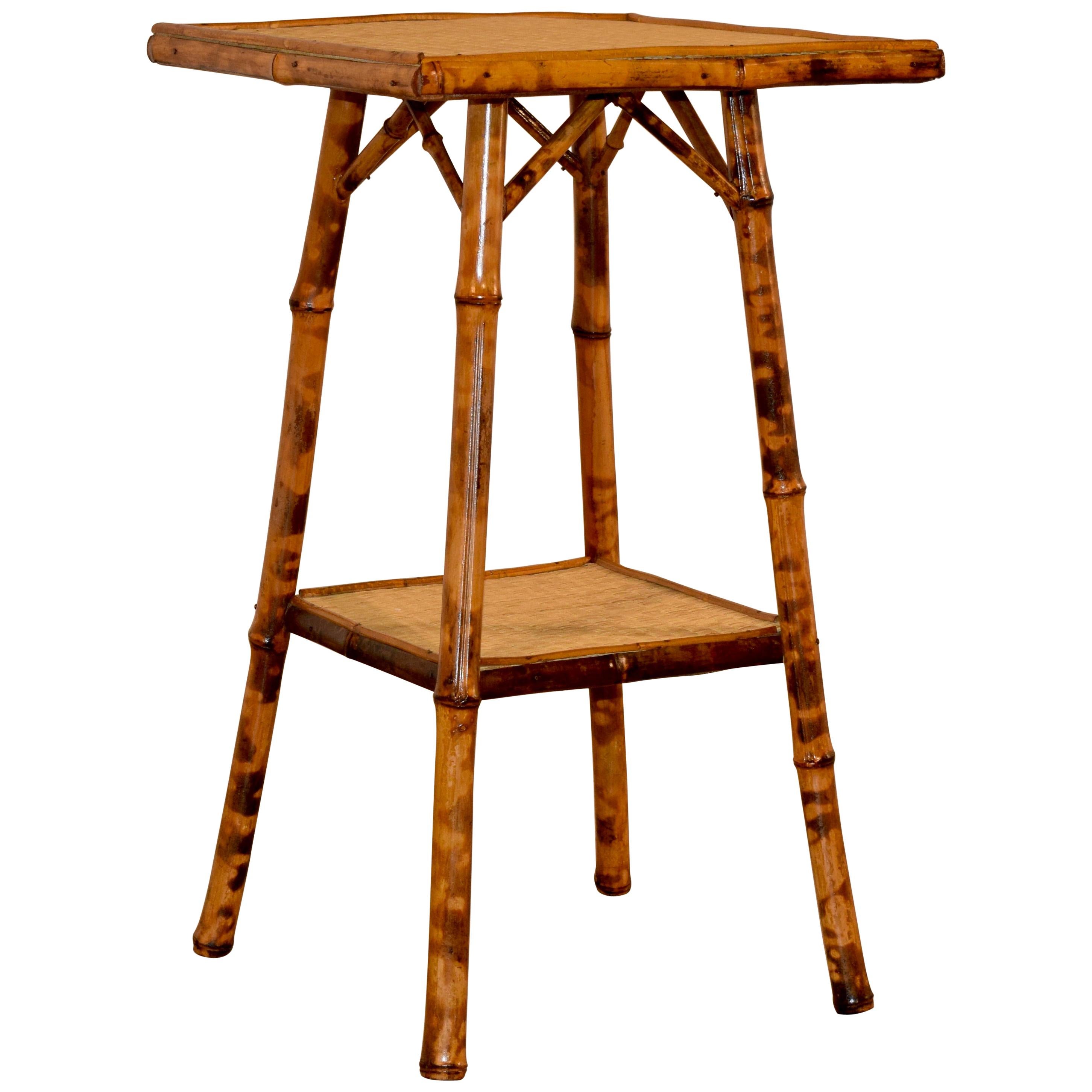 19th Century Tortoise Bamboo Side Table