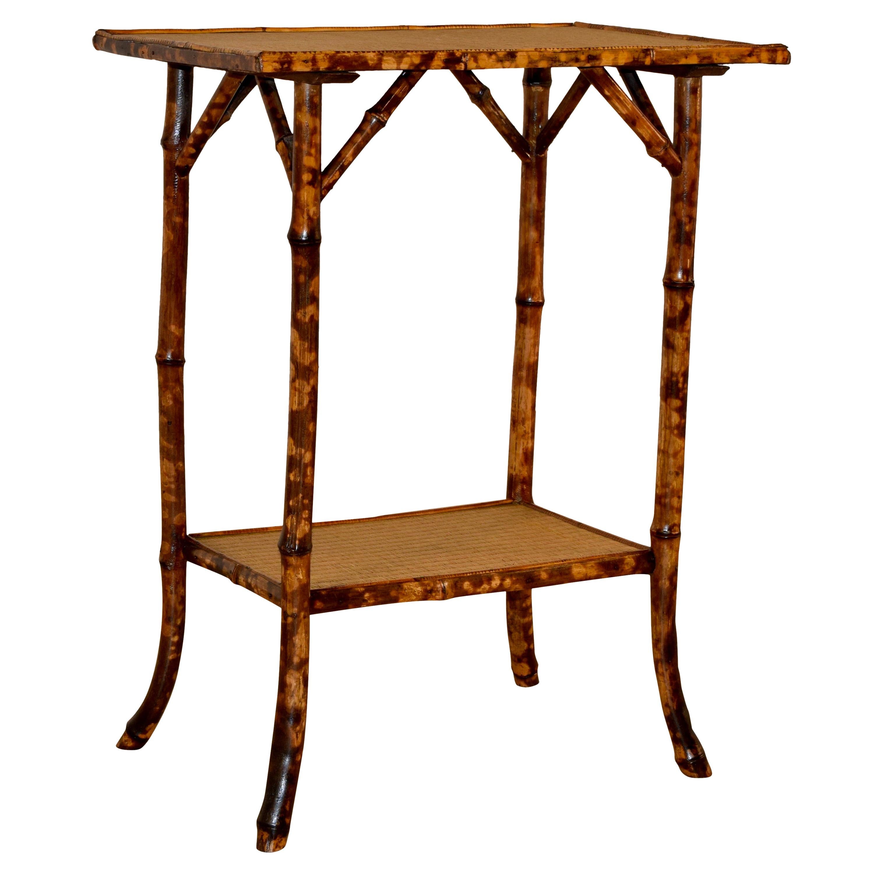 19th Century Tortoise Bamboo Side Table