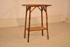 19th Century Tortoise Bamboo Side Table from France
