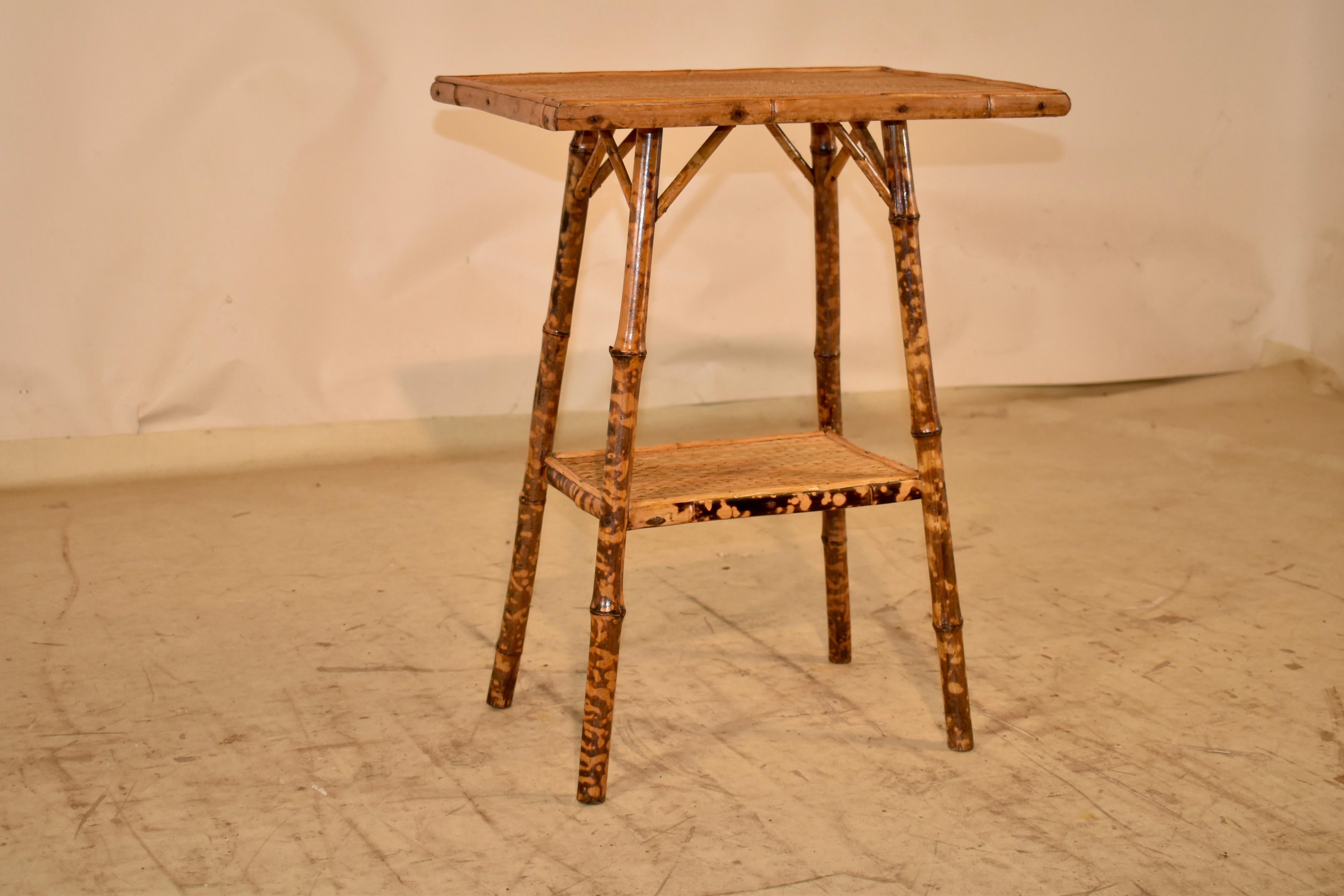 Art Nouveau 19th Century Tortoise Bamboo Side Table from France For Sale