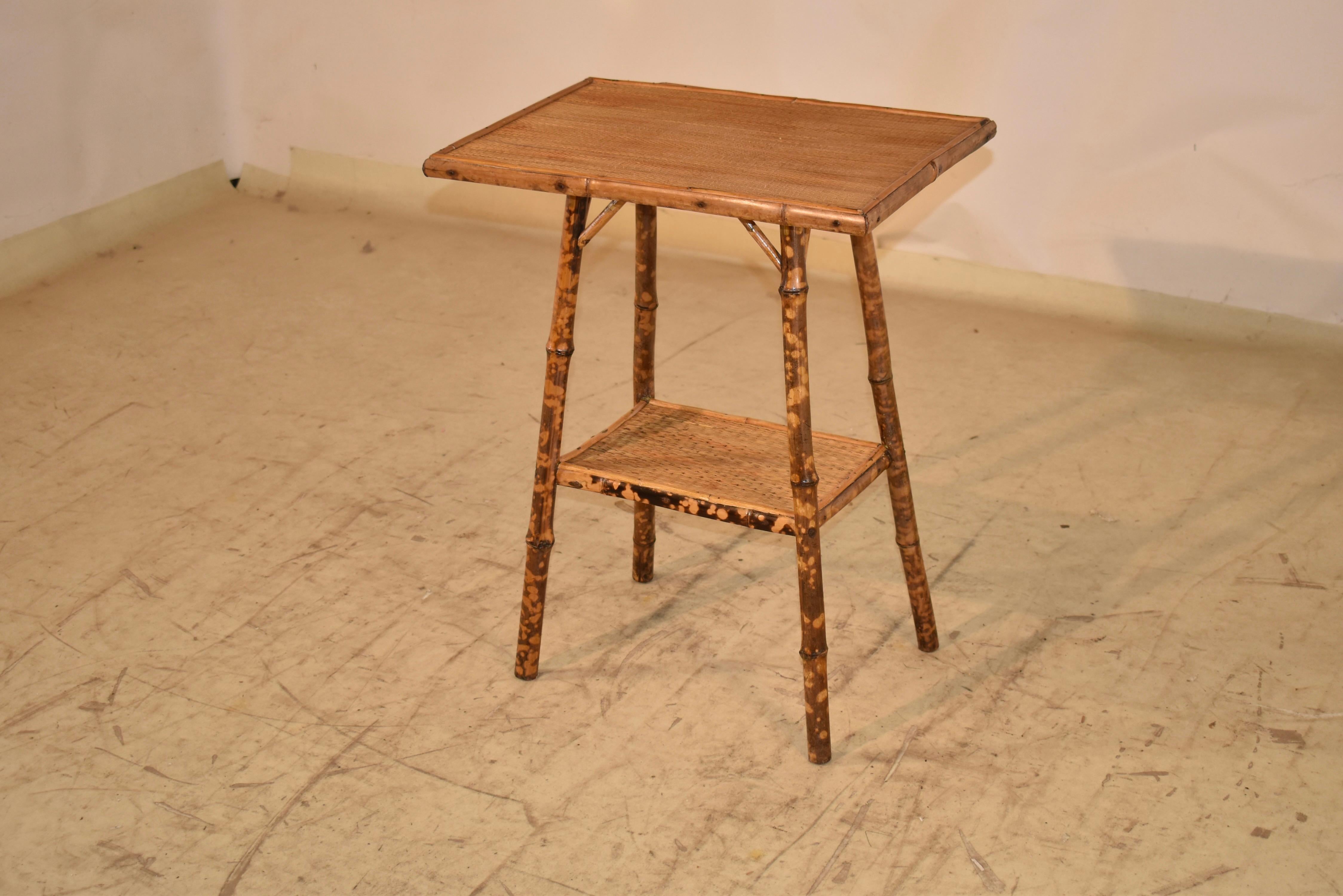 19th Century Tortoise Bamboo Side Table from France For Sale 1