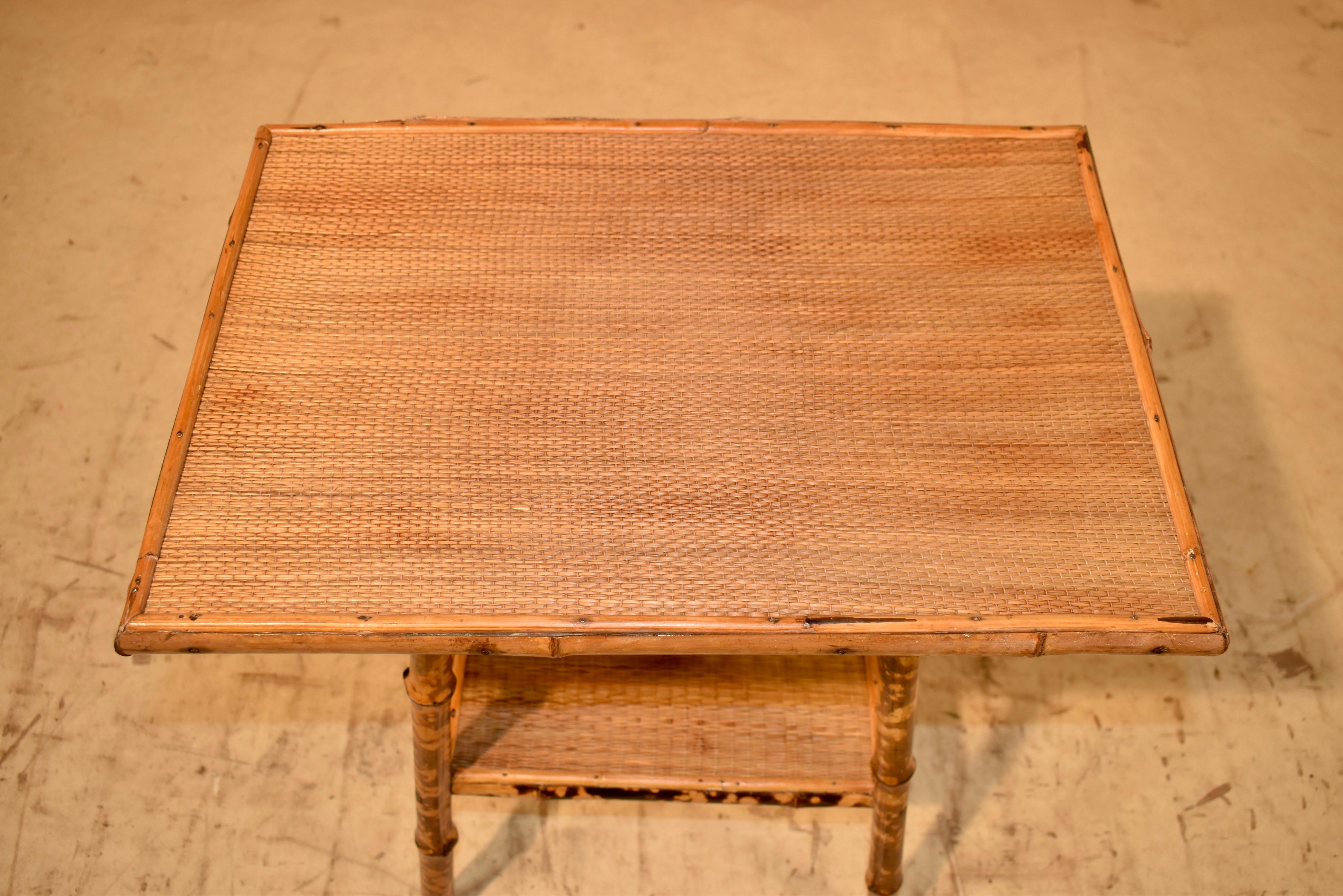 19th Century Tortoise Bamboo Side Table from France For Sale 2