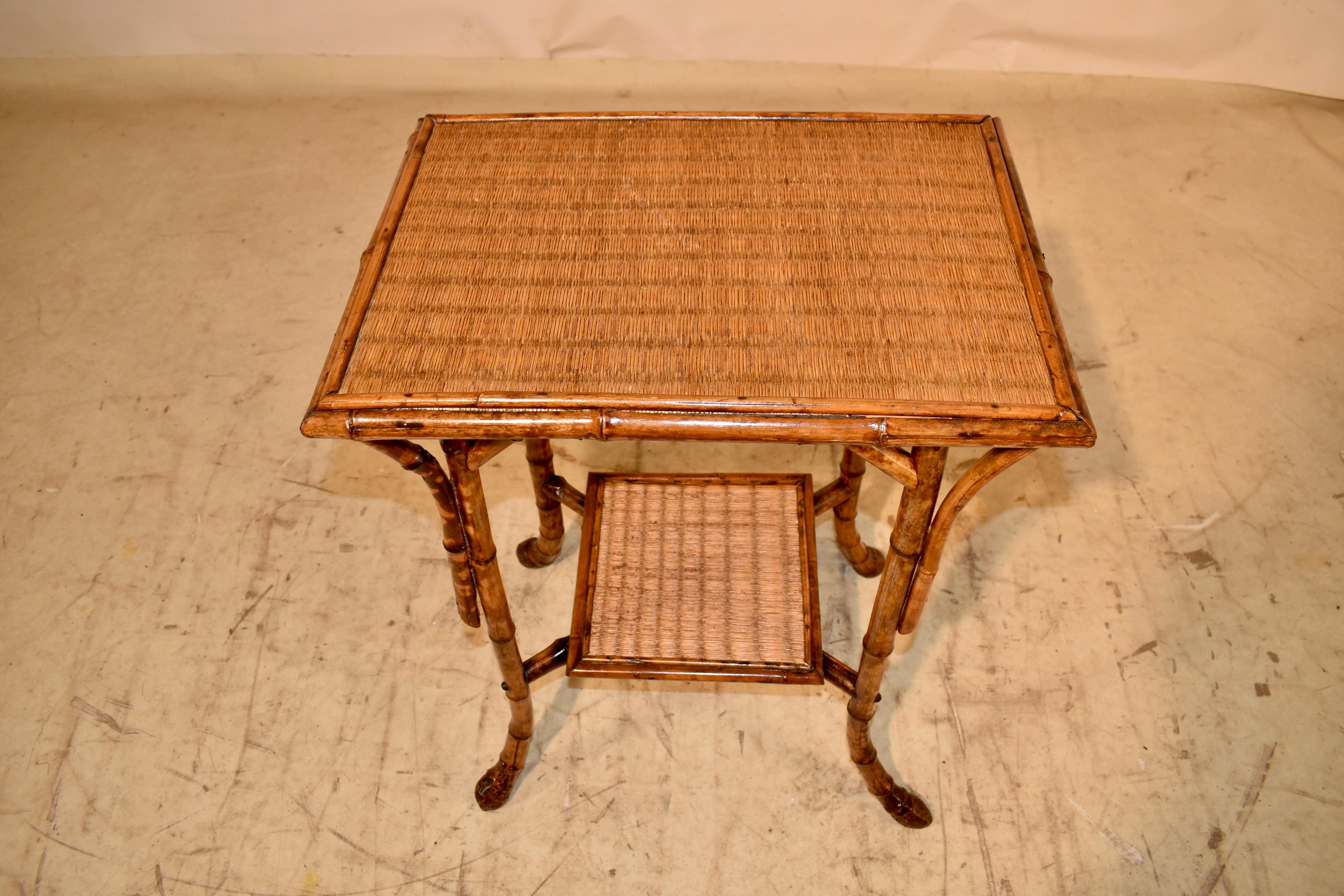 Table d'appoint en bambou et tortue du 19ème siècle, France en vente 1
