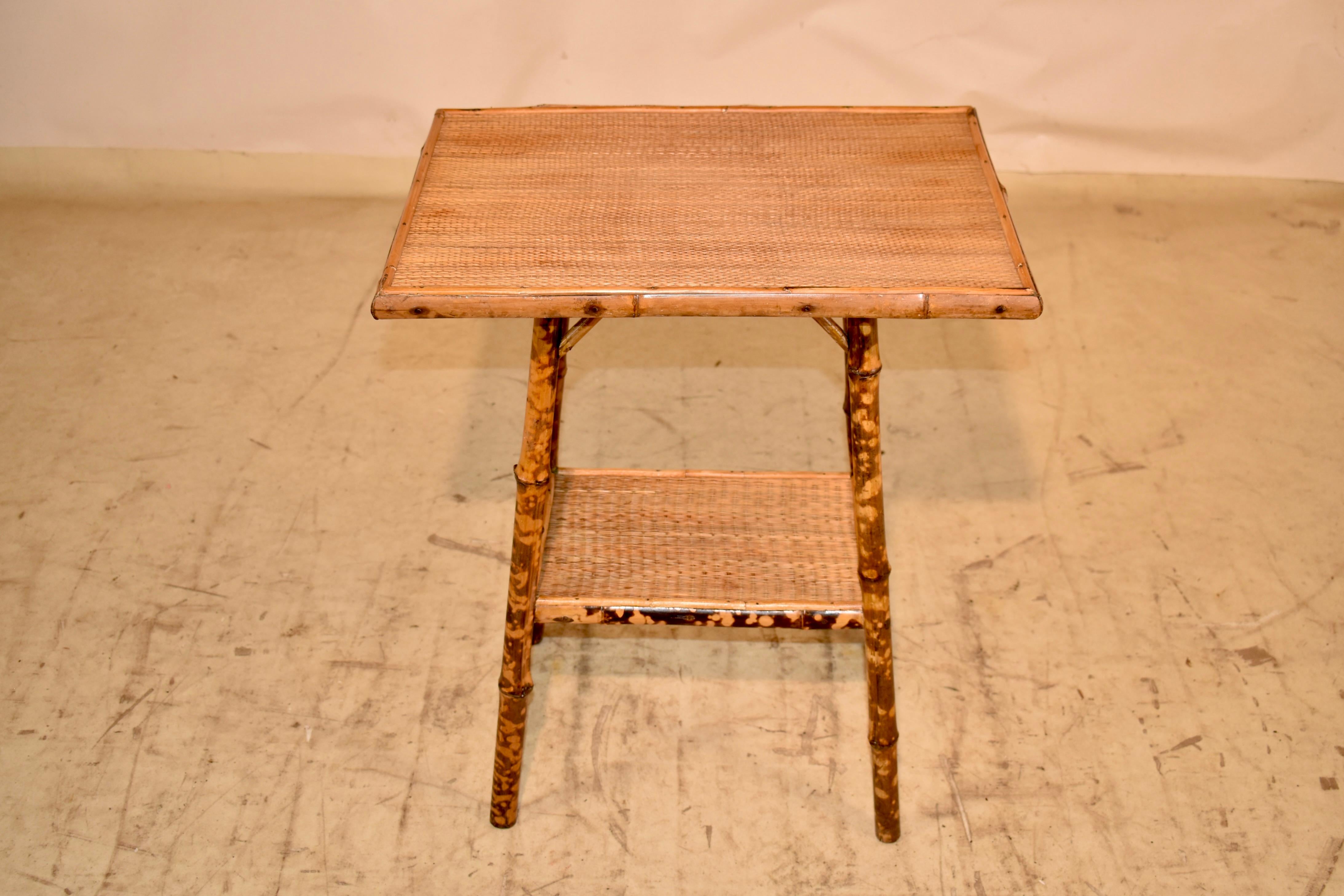 19th Century Tortoise Bamboo Side Table from France For Sale 3