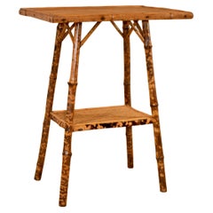 19th Century Tortoise Bamboo Side Table from France