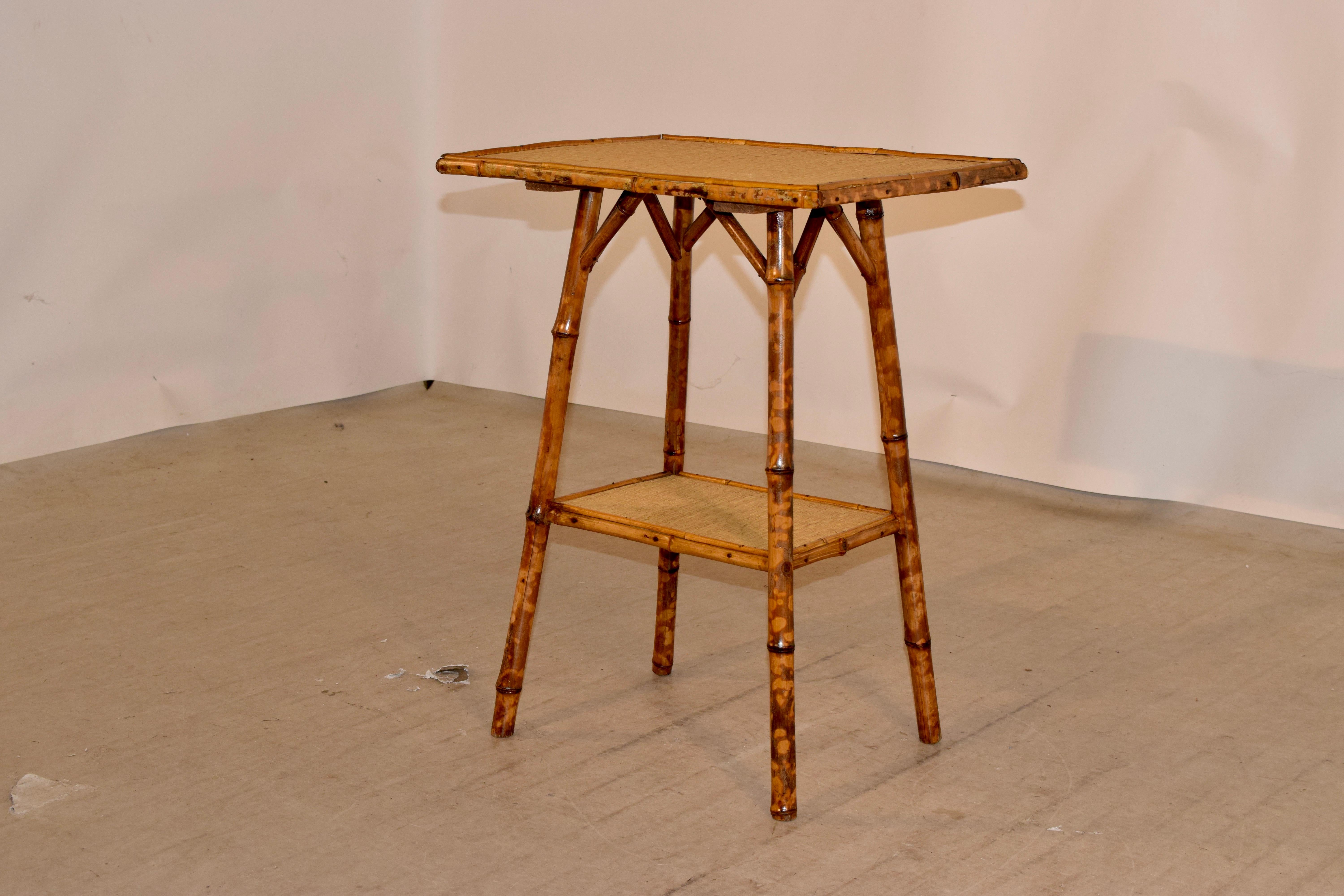 French 19th Century Tortoise Bamboo Table