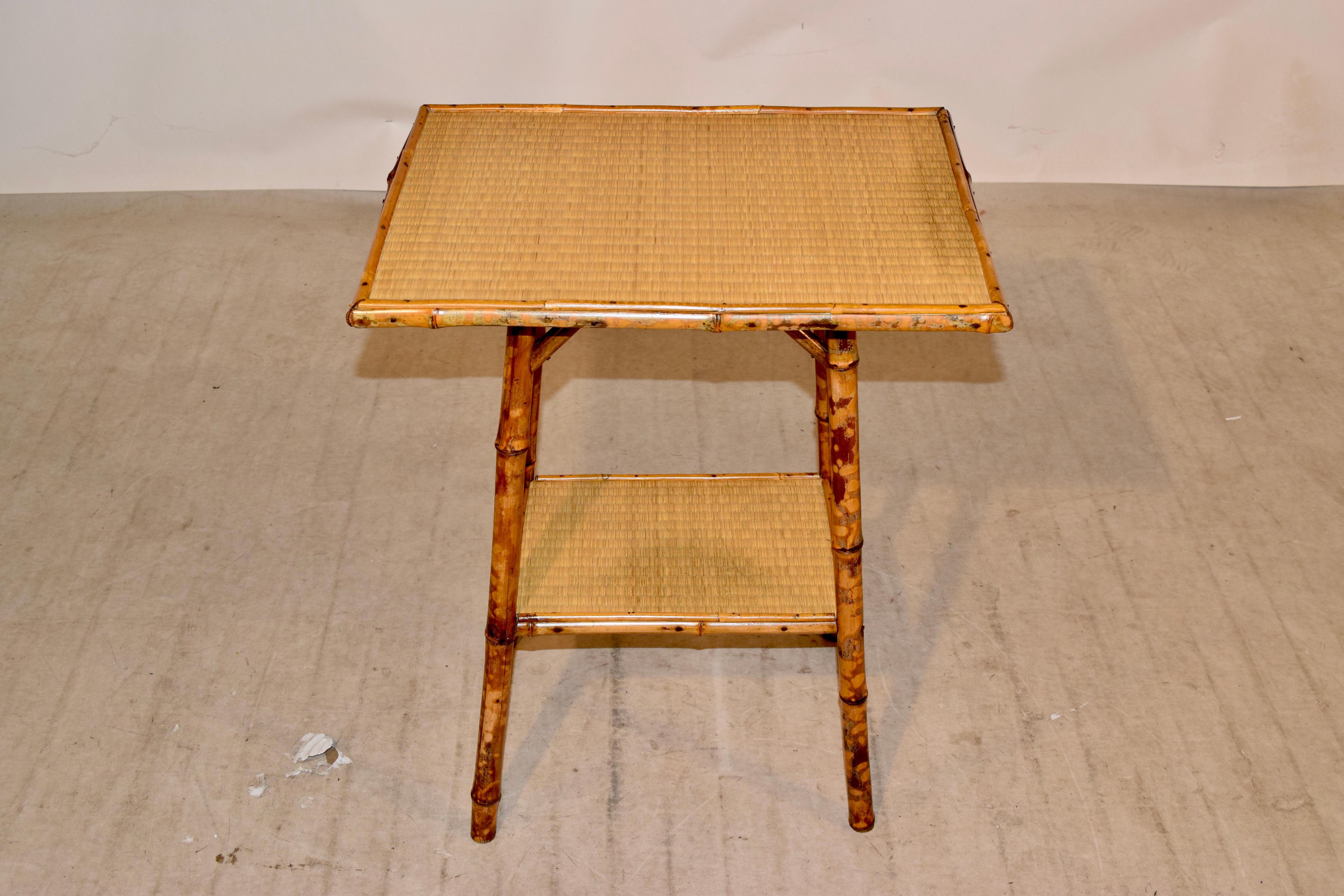 19th Century Tortoise Bamboo Table In Good Condition In High Point, NC