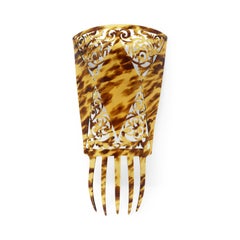 19th Century Tortoise Shell Decorative Hair Comb or Head Piece