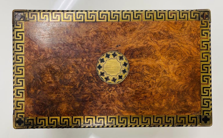 19th Century Tortoise Shell Grain and Greek Key Tea Caddy, Boule ...