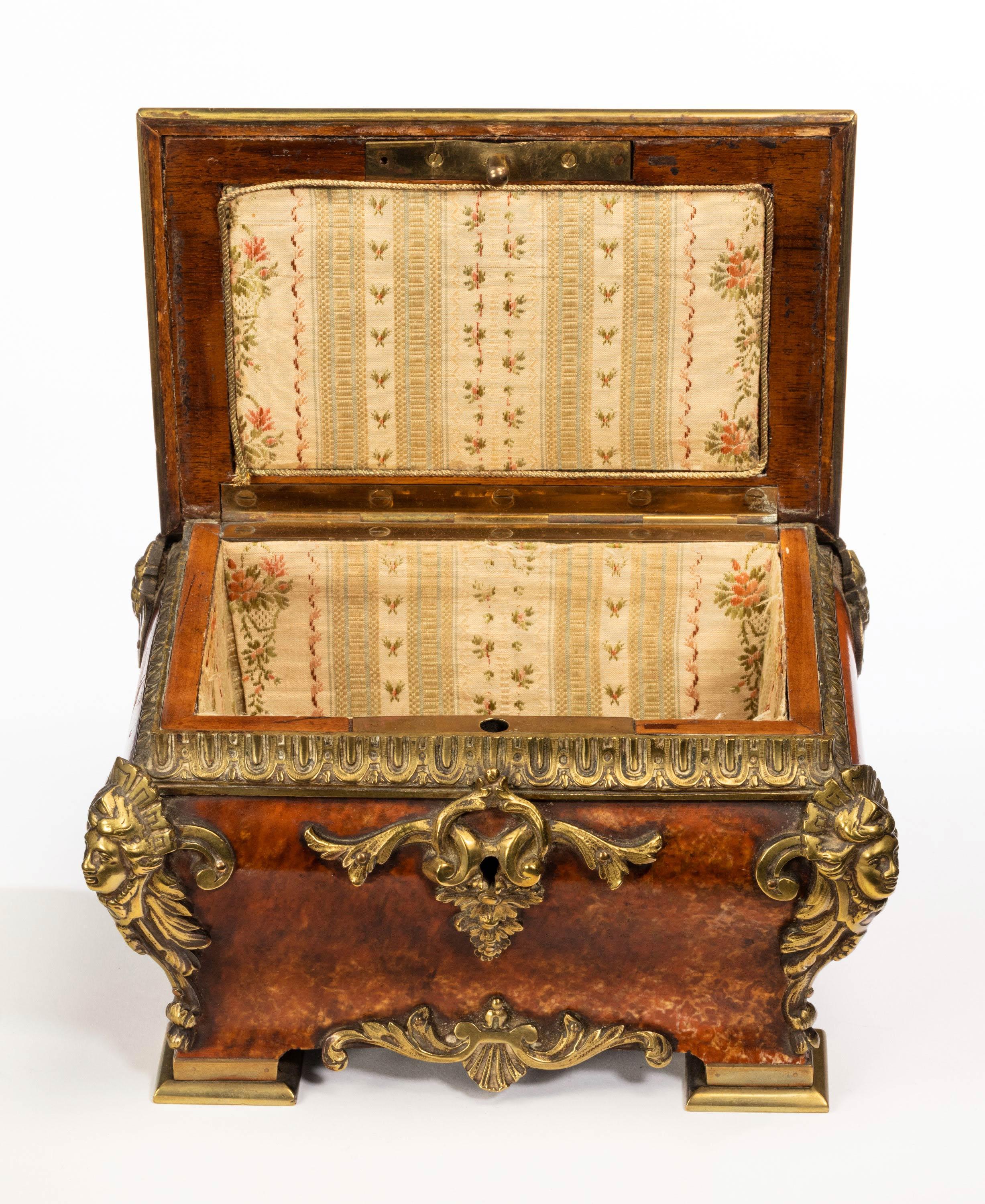 19th Century Tortoiseshell and Gilt Bronze Casket In Excellent Condition In Peterborough, Northamptonshire