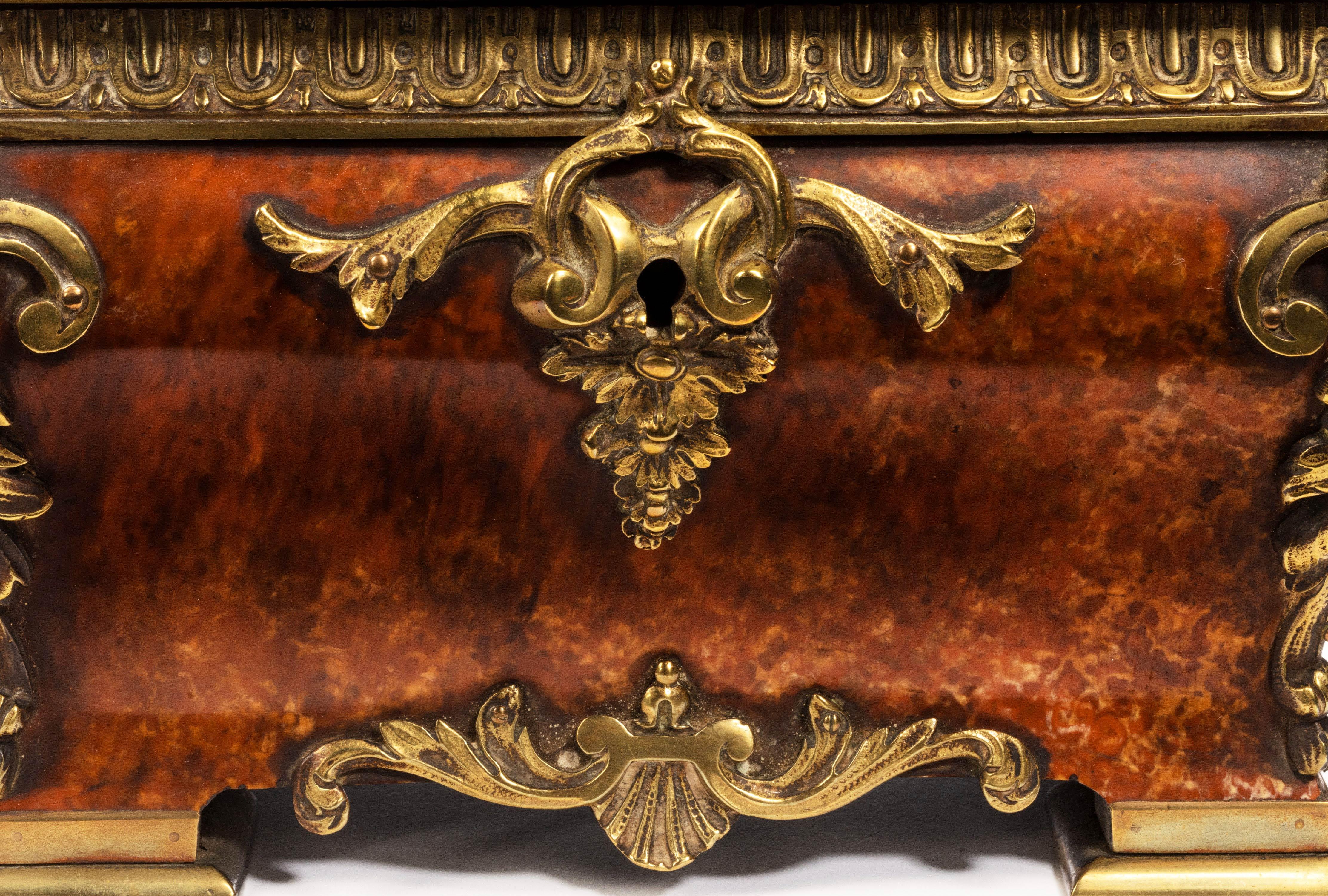 19th Century Tortoiseshell and Gilt Bronze Casket 2