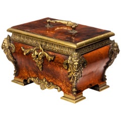 19th Century Tortoiseshell and Gilt Bronze Casket