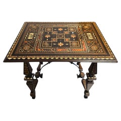 19th-Century Tortoiseshell Side Table – Spanish with Arabic Influence