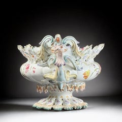 19th Century, Tradition Nove di Bassano Maiolica Centerpiece Bowl - 20in