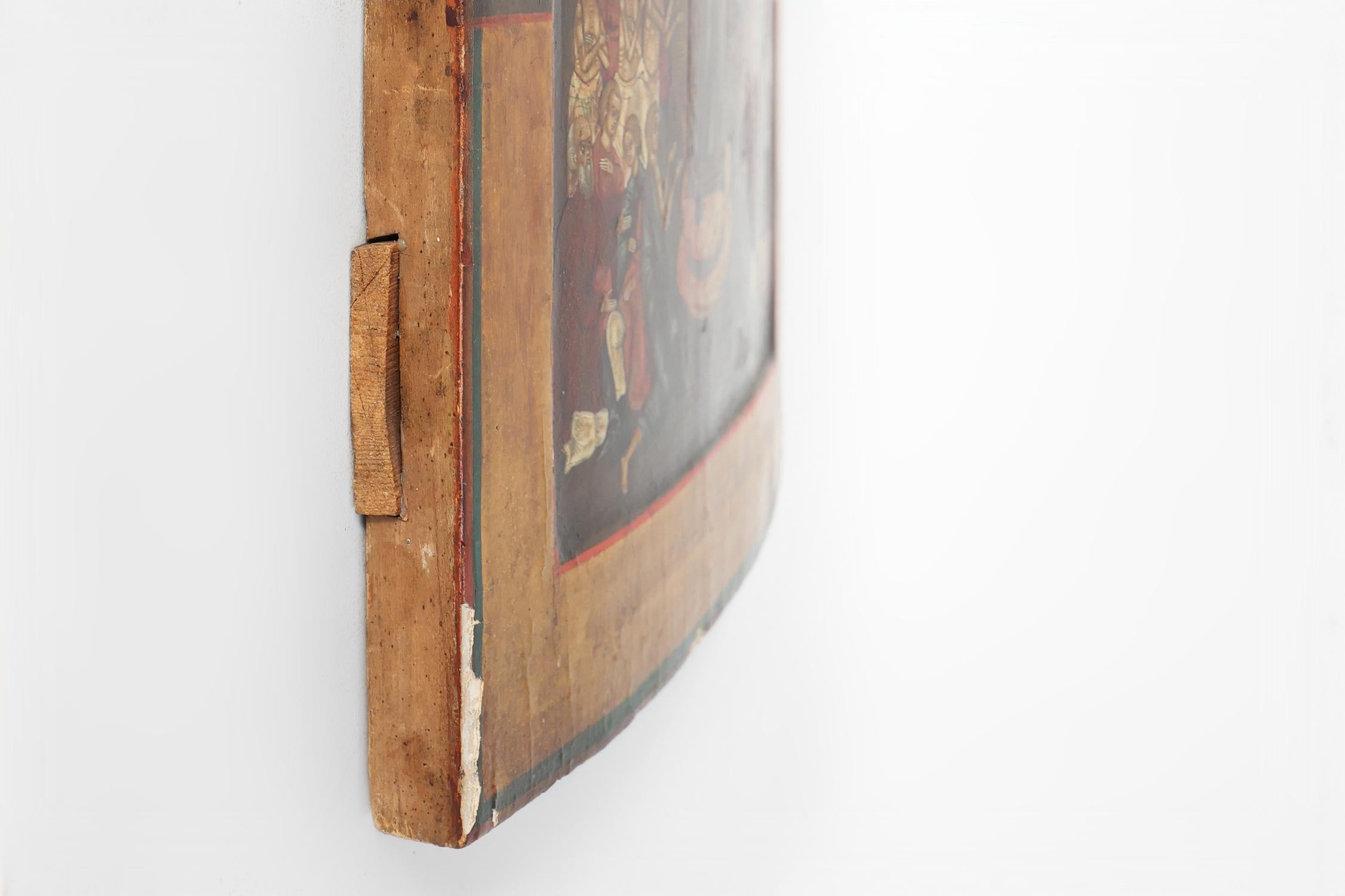 Icône religieuse traditionnelle du 19e siècle Mère de Dieu Joie de tous ceux qui souffrent en vente 2