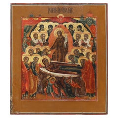 19th Century traditional Russian Religious Icon “Dormition Of The Holy Virgin”