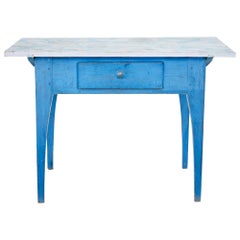 19th Century Traditional Rustic Painted Swedish Side Table