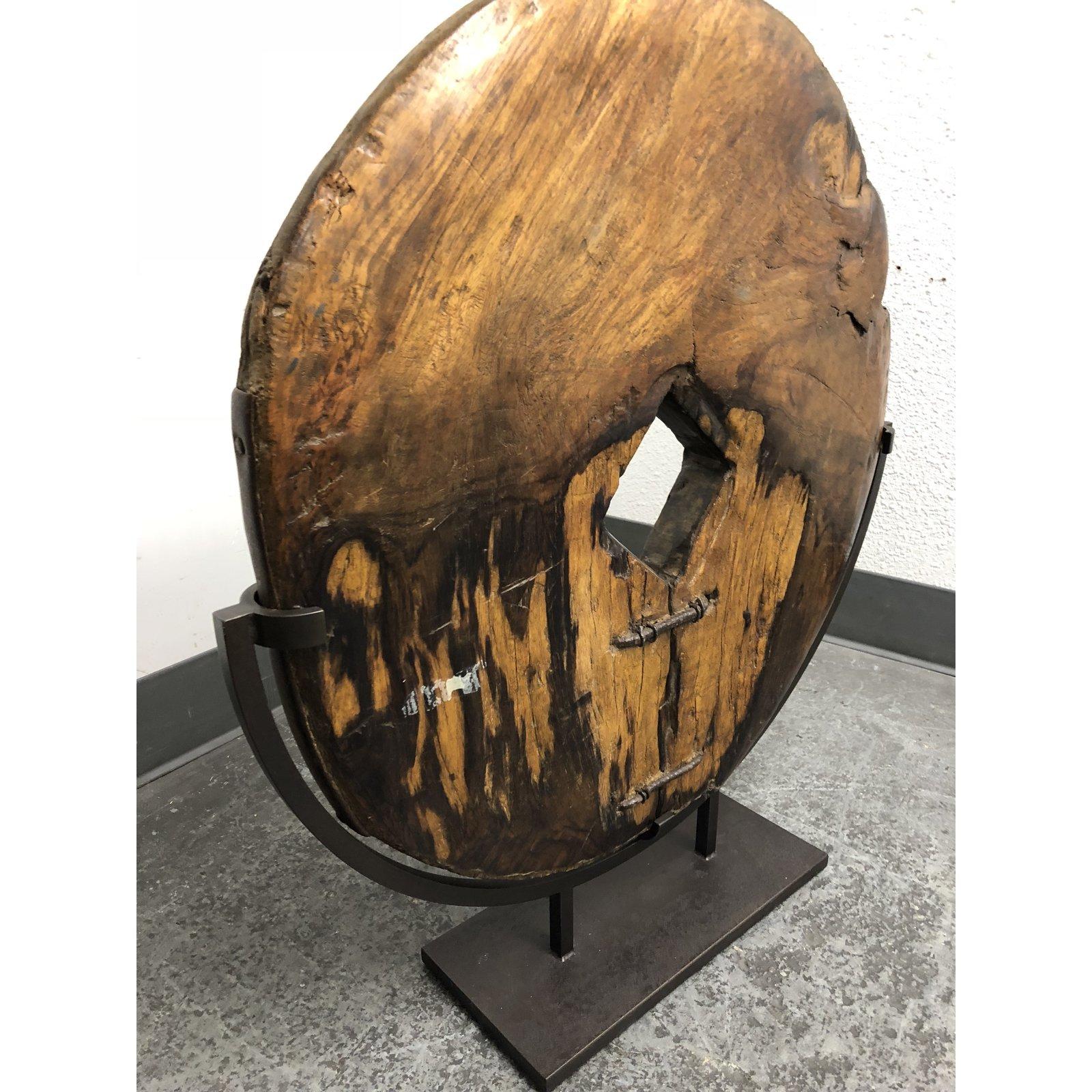 19th Century Traditional Wood Cart Wheel For Sale 4