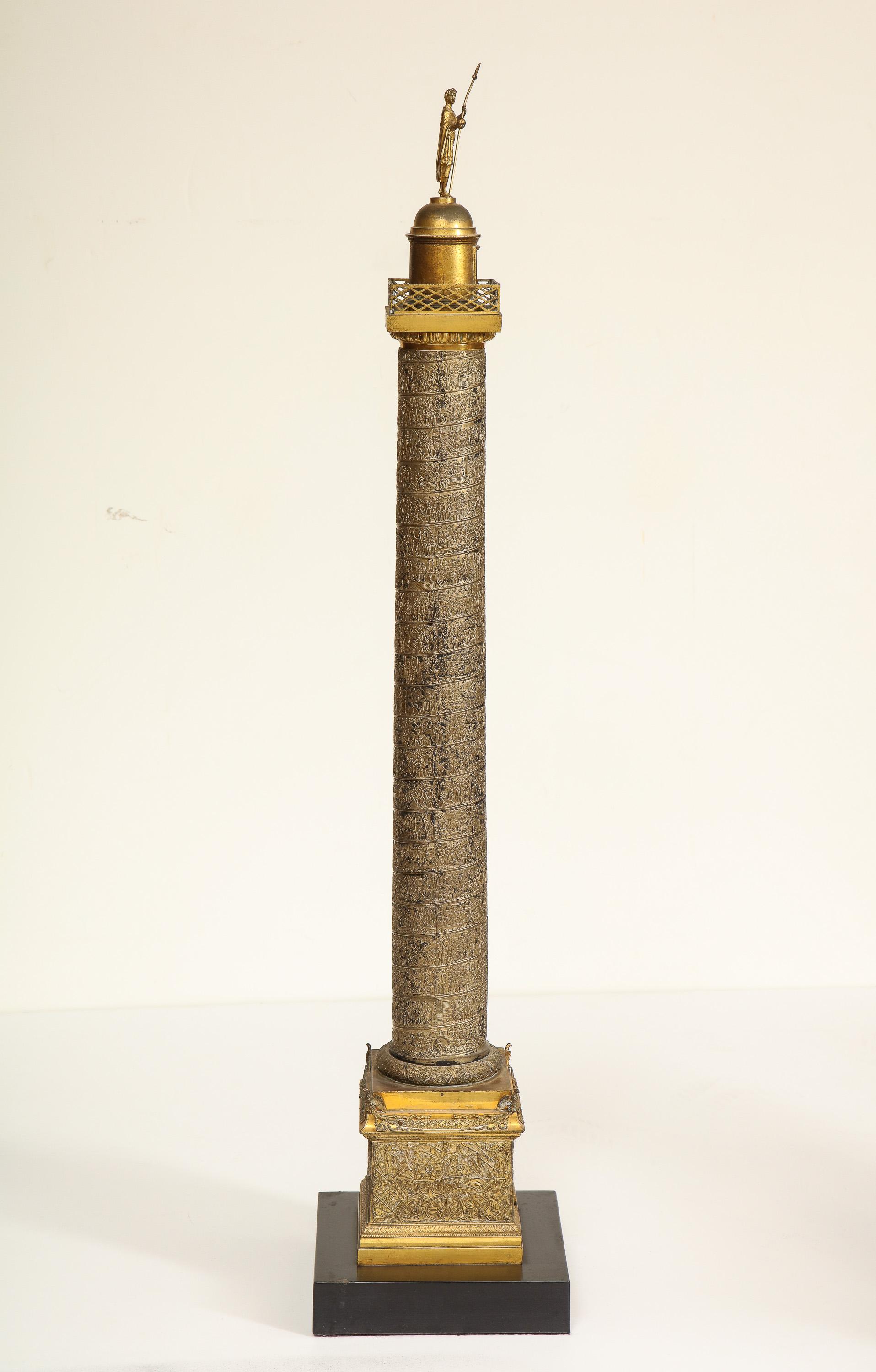 19th Century Trajan Column, Bronze Doré For Sale 7
