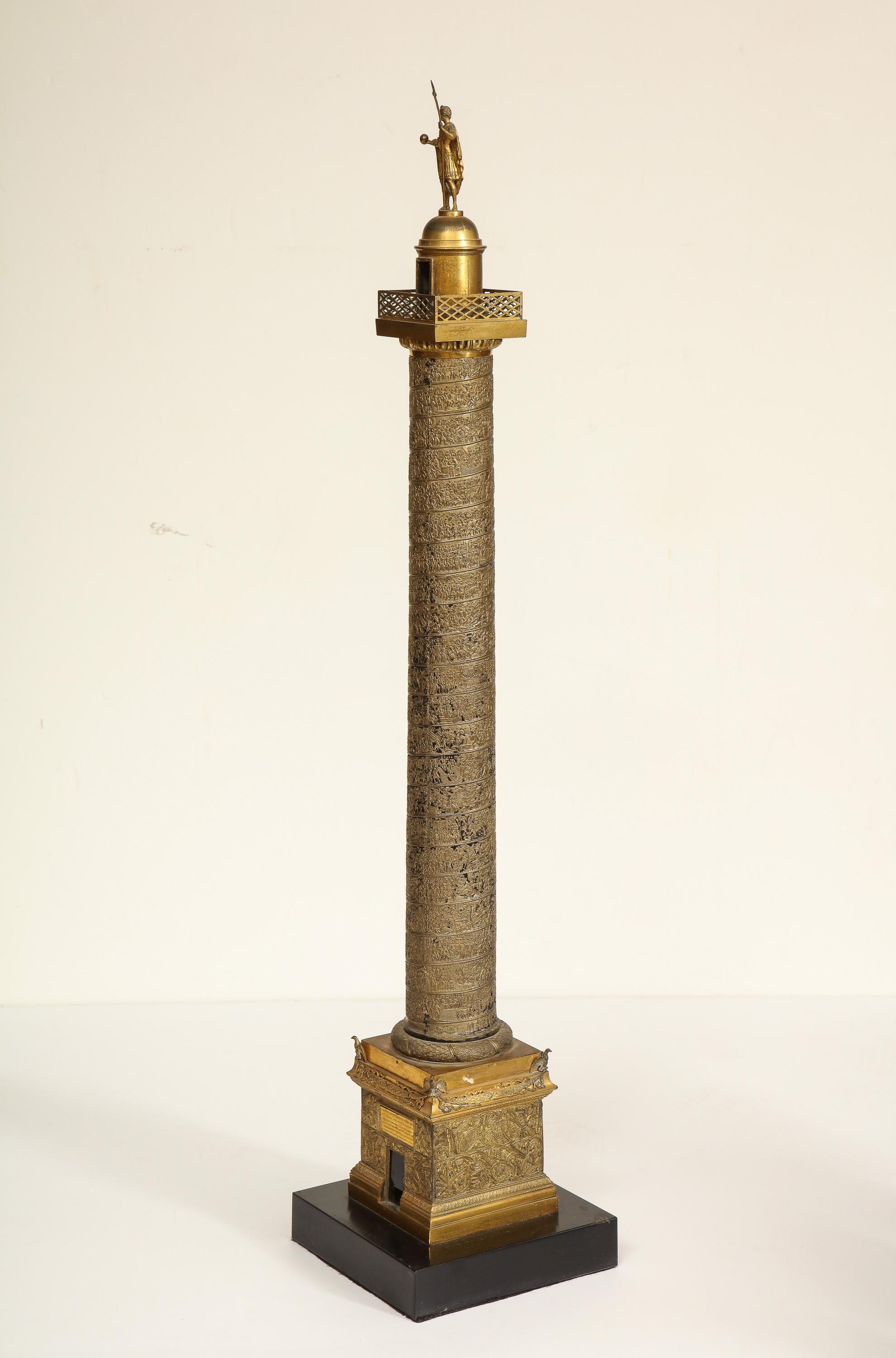19th Century Trajan Column, Bronze Doré For Sale 11