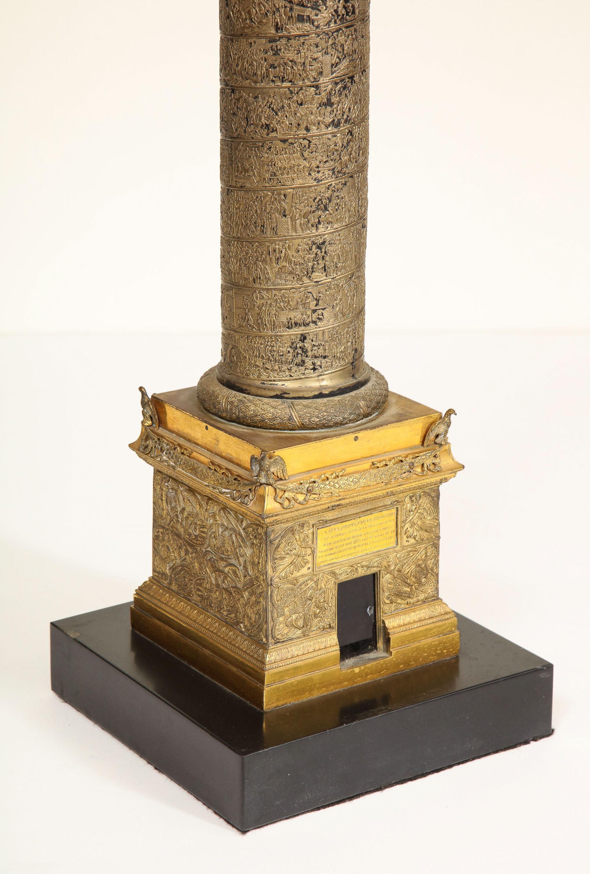 19th Century Trajan Column, Bronze Doré For Sale 1