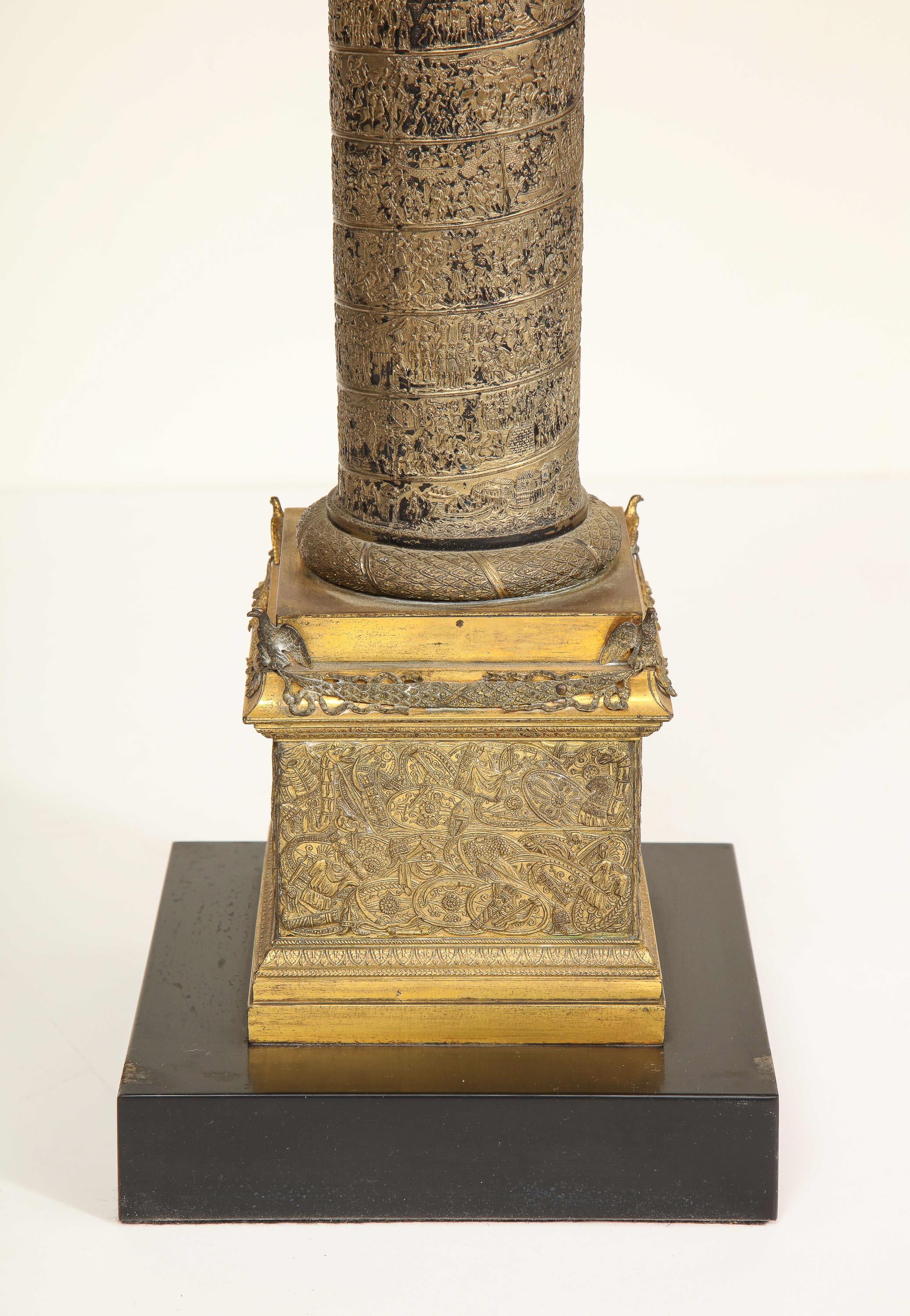 19th Century Trajan Column, Bronze Doré For Sale 2