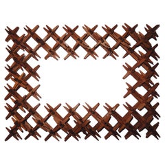 19th Century Tramp Art Crown of Thorns Frame 18"