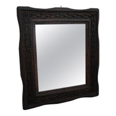 19th-century Tramp Art-style Mirror