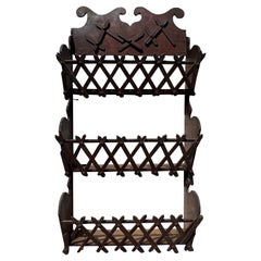 Portaverdure Tramp Art del XIX secolo