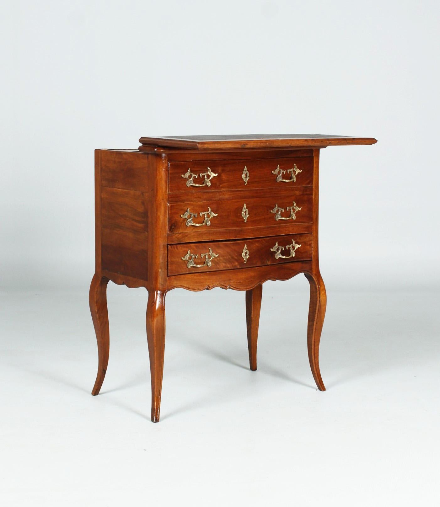 Louis XV 19th Century Transforming Table, Ladies Desk, Secretaire, Walnut, France ca 1860 For Sale