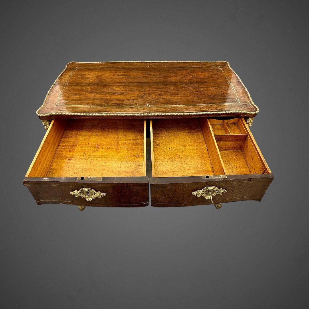 Rosewood 19th Century Transition-Style Writing Desk from the Napoleon III Period For Sale