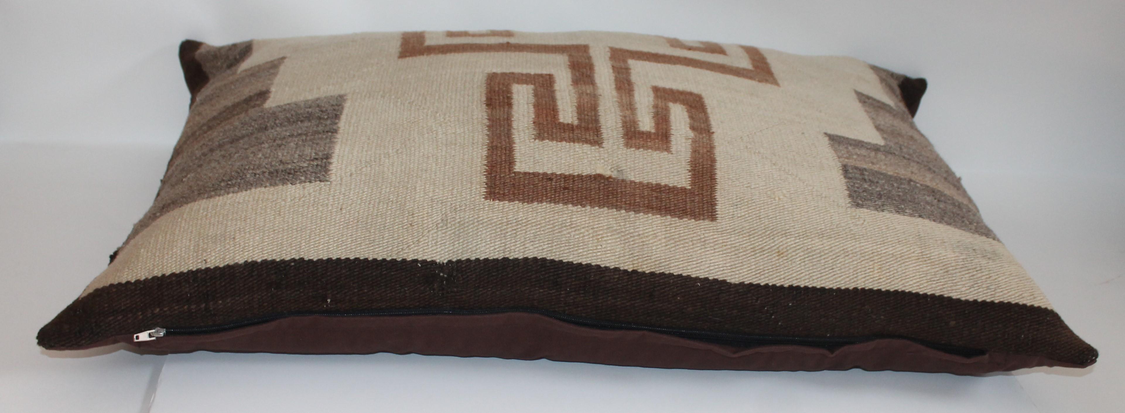 Wool 19th Century Transitional Navajo Indian Weaving Bolster Pillow