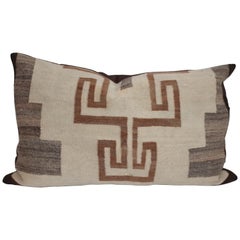 19th Century Transitional Navajo Indian Weaving Bolster Pillow