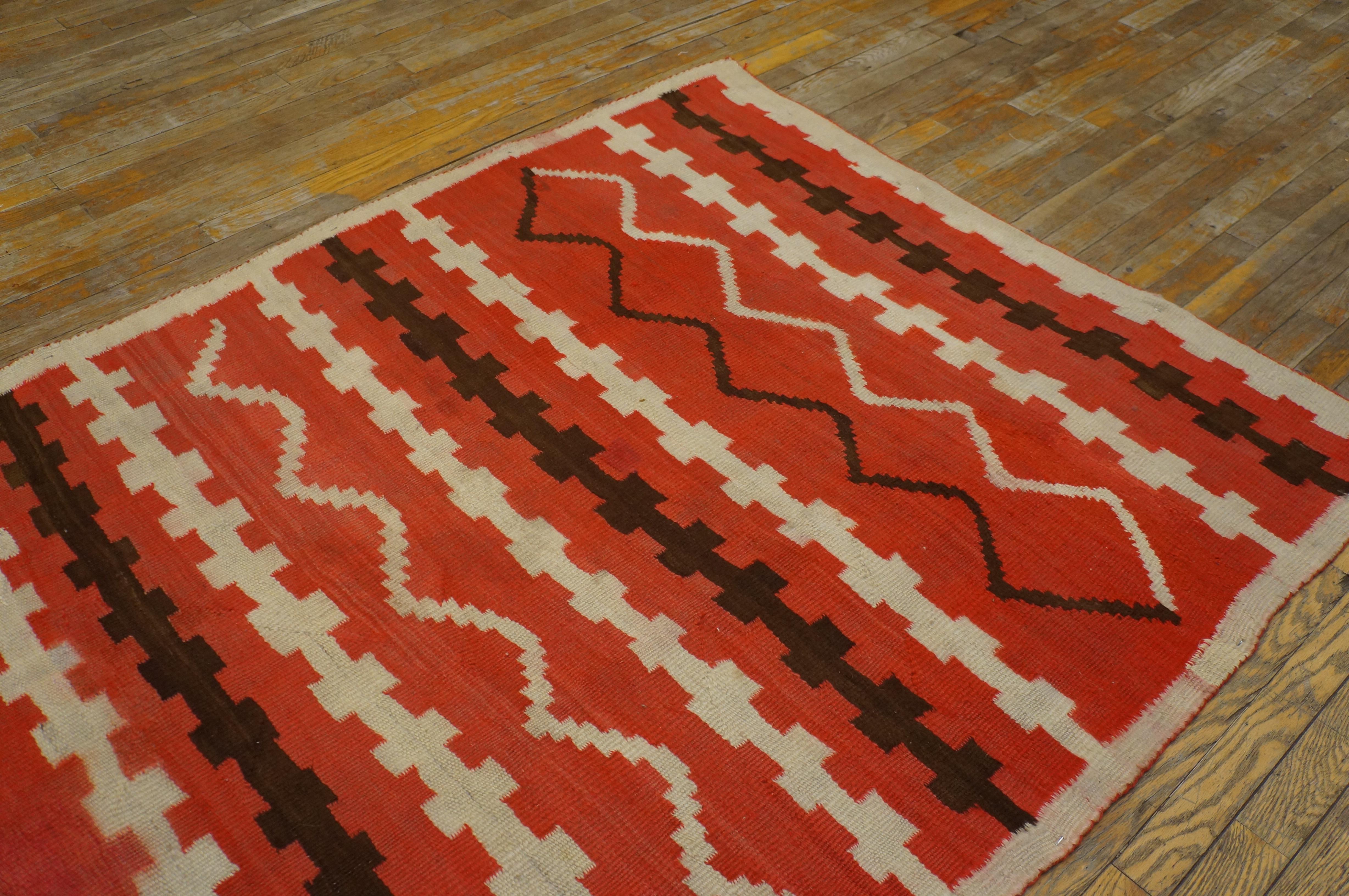 19th Century Transitional Period  Navajo Carpet ( 4'4