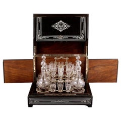 19th Century Travel Canteen with a Set of Glasses for Liqueurs