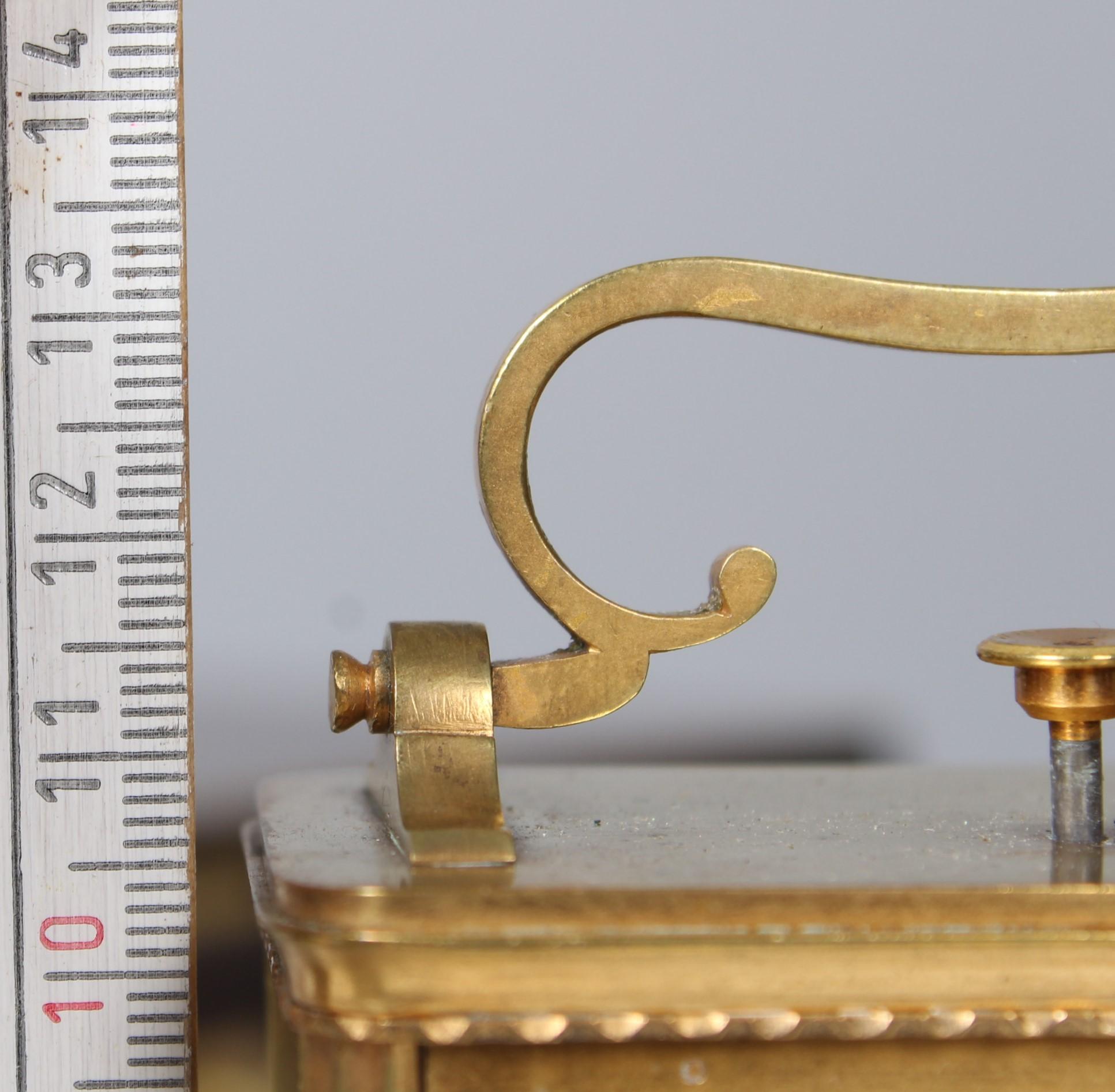 Pendule de voyage avec répétition du XIXe siècle, horloge à chariot, pendule de voyage en vente 4