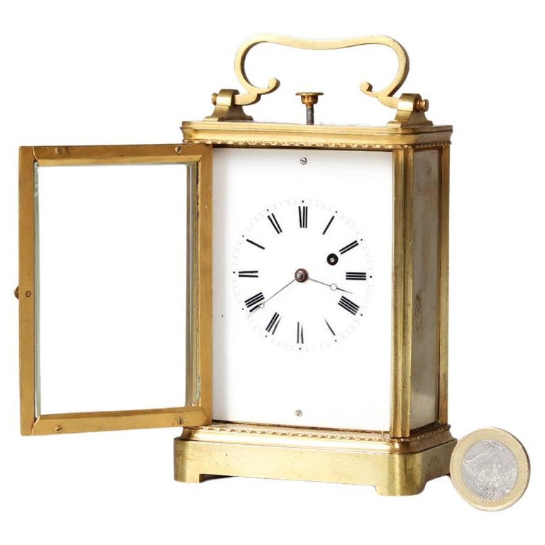 Pendule de voyage avec répétition du XIXe siècle, horloge à chariot, pendule  de voyage En vente sur 1stDibs