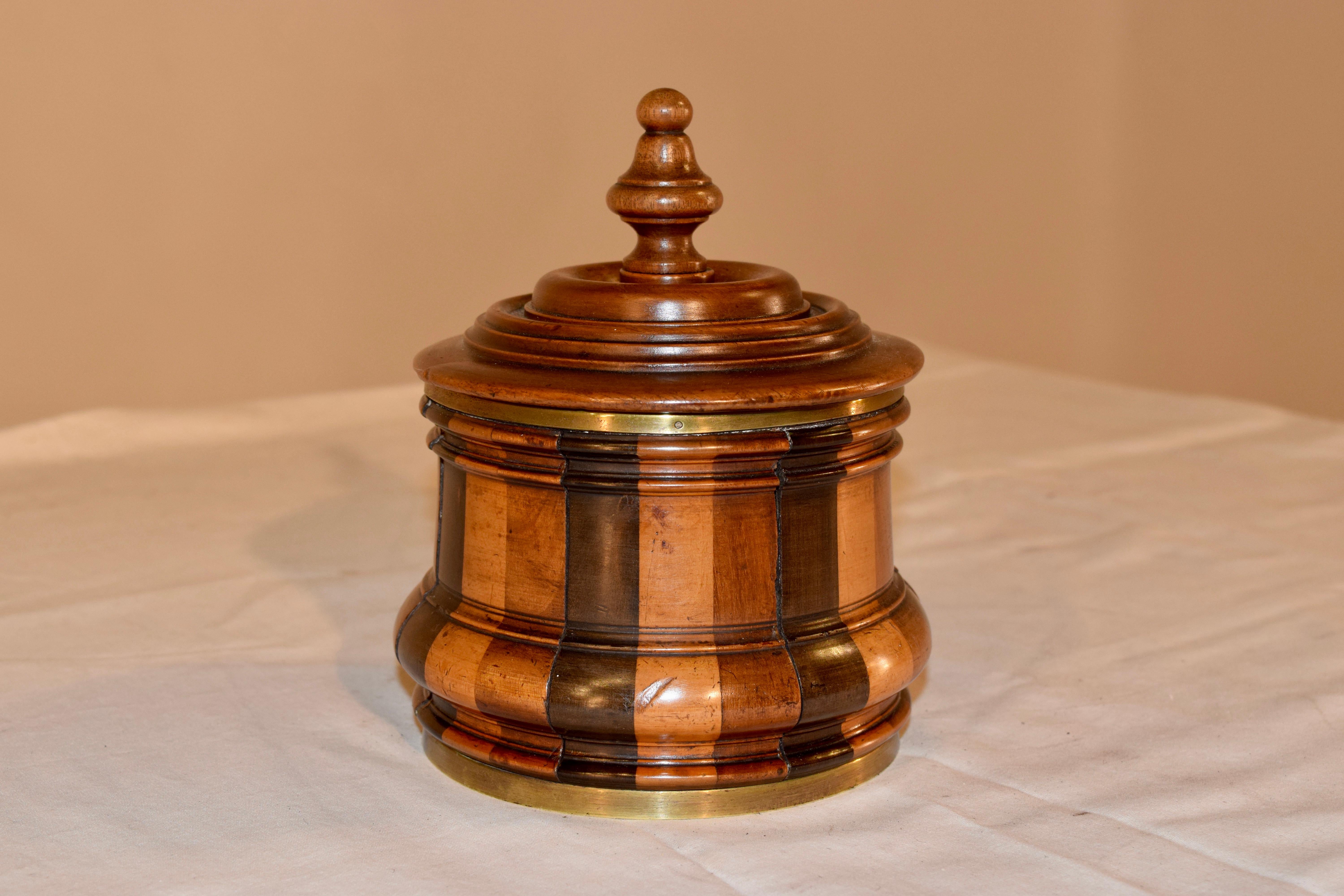 Dutch 19th Century Treen Lidded Humidor