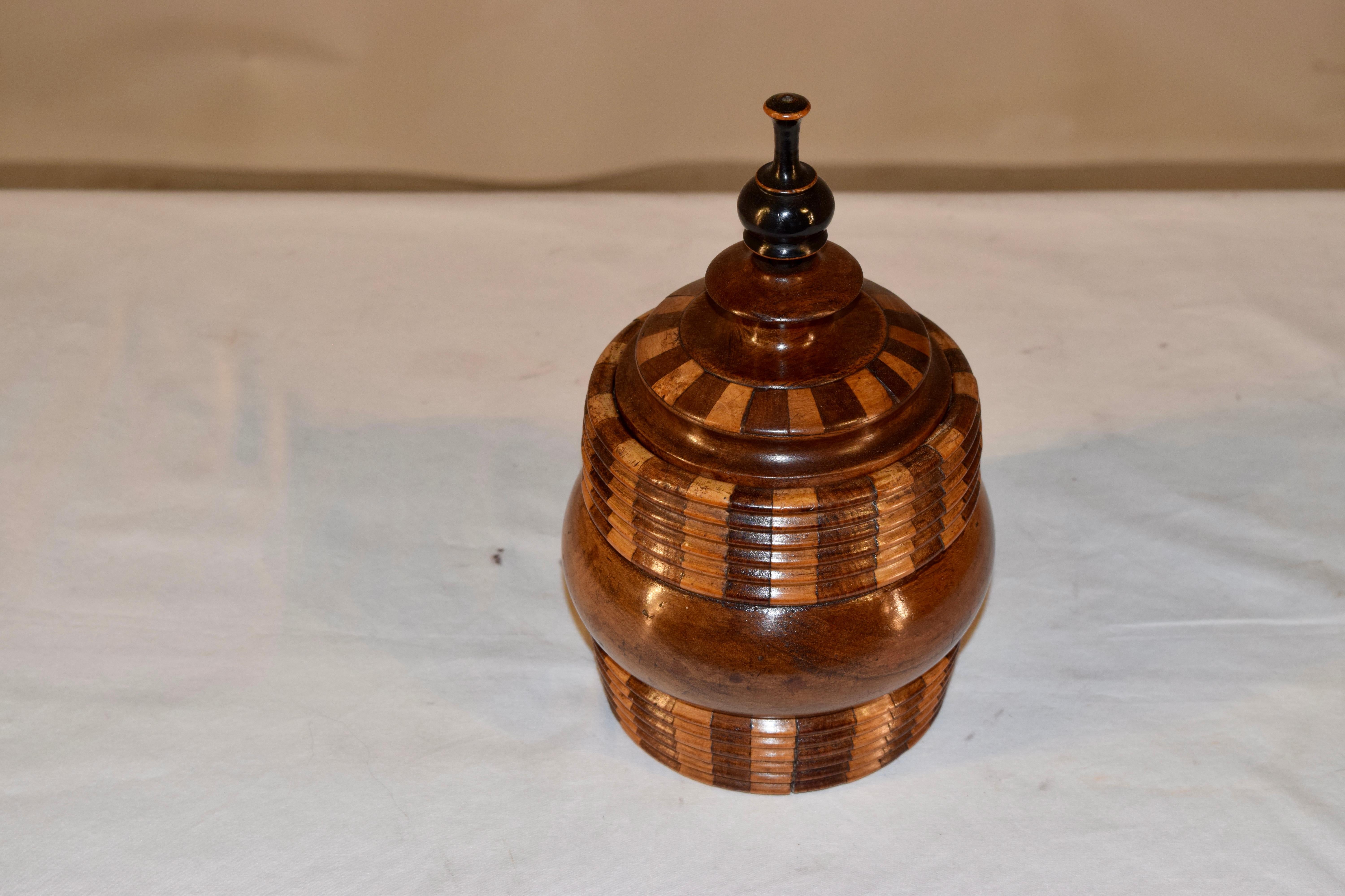 Dutch 19th Century Treen Lidded Jar