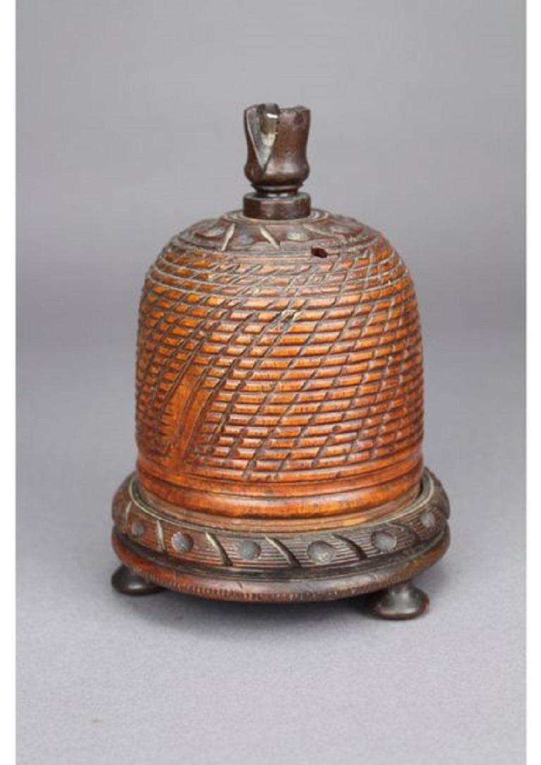 19th Century Treen String Barrel in the Form of a Beehive In Good Condition For Sale In London, GB