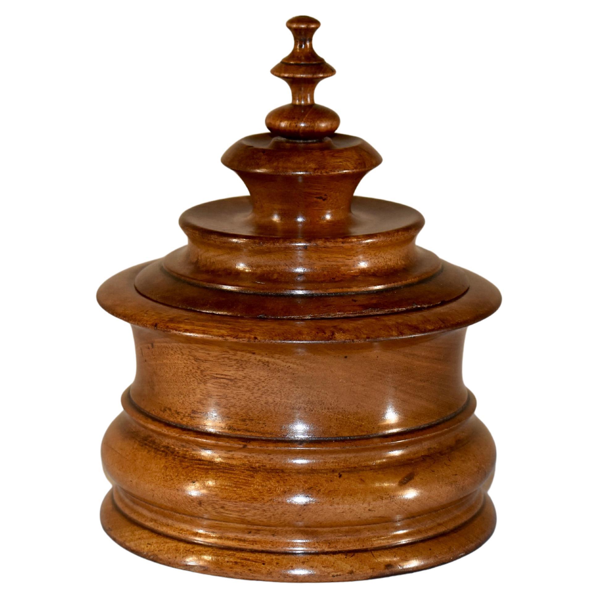 19th Century Treenware Walnut Tobacco Jar
