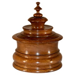 19. Jahrhundert Treenware Walnuss Tabak Jar