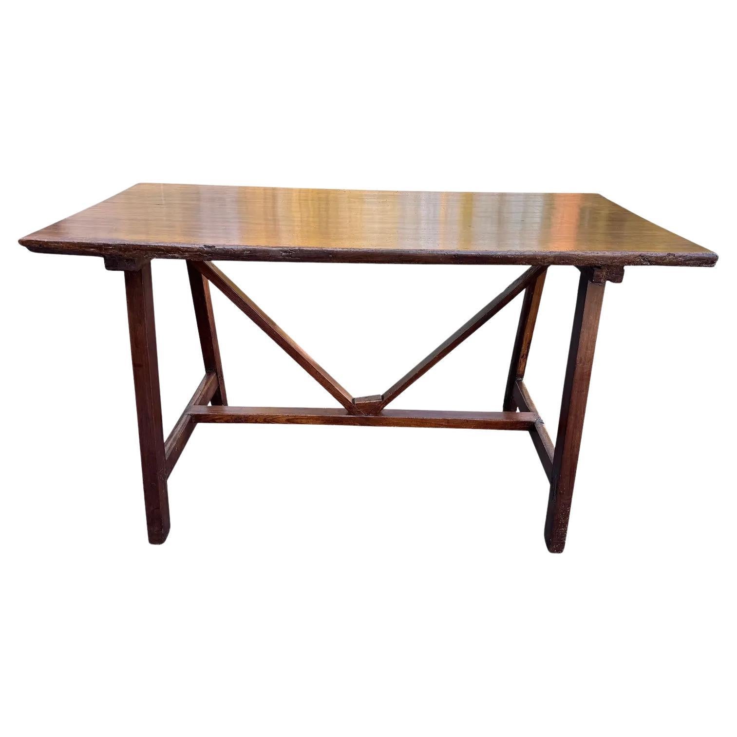 19th Century Trestle Console Table For Sale