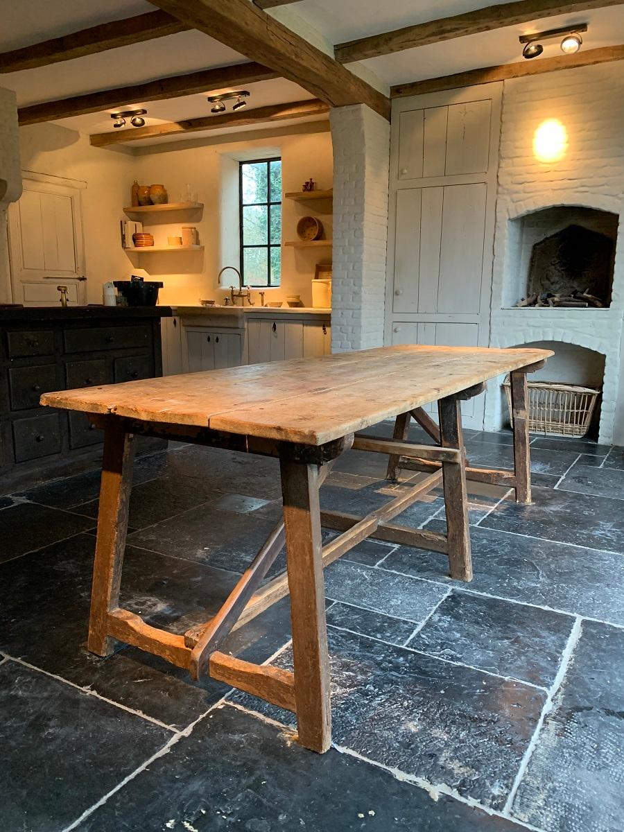 19th Century Trestle Refectory Table 5