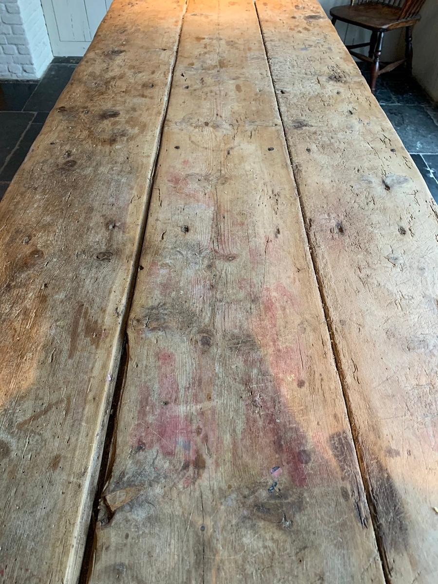 19th Century Trestle Refectory Table 6