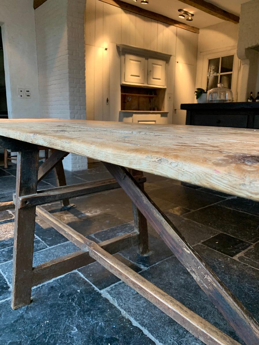 19th Century Trestle Refectory Table 10