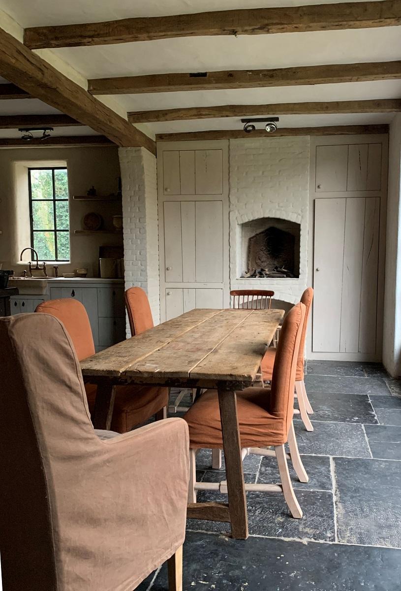 French 19th Century Trestle Refectory Table