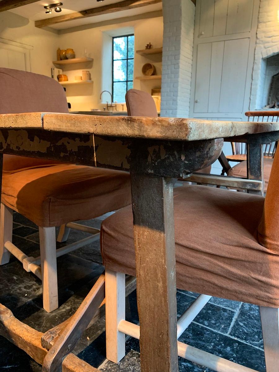 Softwood 19th Century Trestle Refectory Table