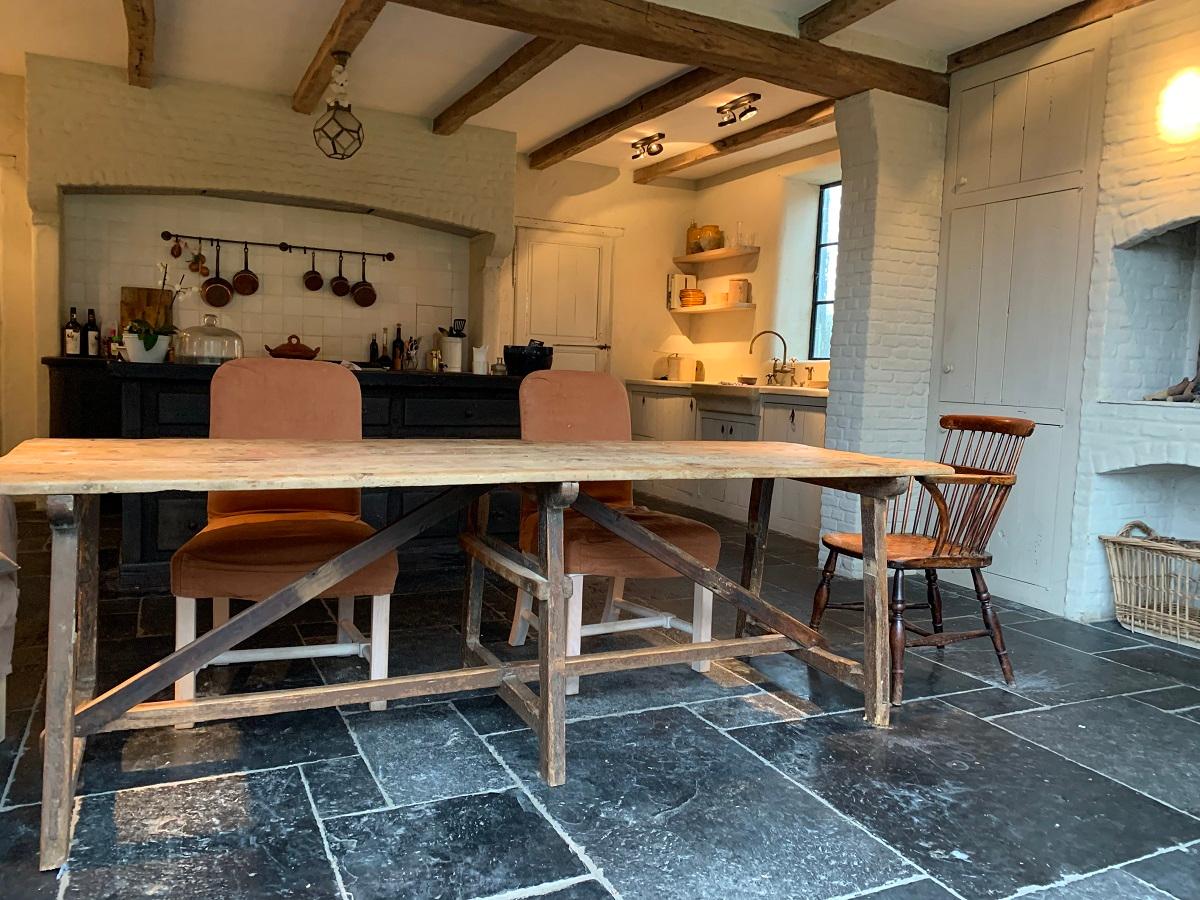 19th Century Trestle Refectory Table 1