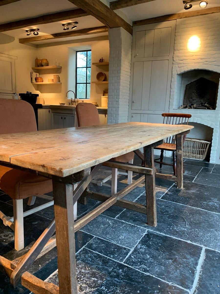 19th Century Trestle Refectory Table 2